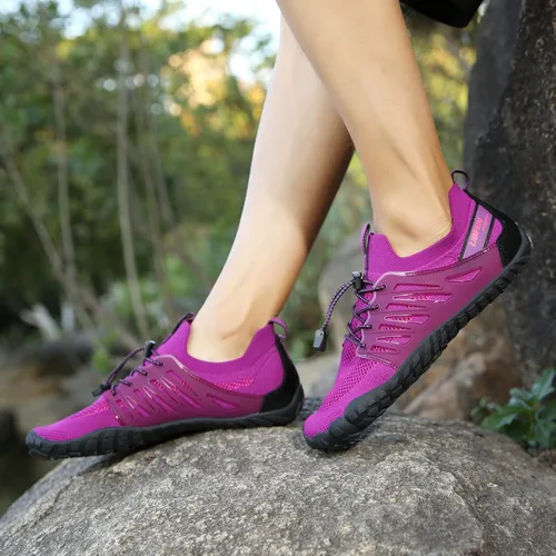 Vista 6 de UBFEN Zapatos acuáticos para hombre y mujer, zapatos acuáticos descalzos, senderismo, natación, barco, pesca, buceo, surf, deportes de playa