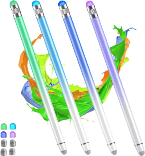 Vista 18 de Bolígrafos Stylus para iPad, Luntak 3 en 1 Bolígrafo de Punta, Punta de Fibra y Disco Transparente Stylus Capacitivo Lápiz iPad para Apple