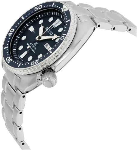 Vista 3 de Seiko SRP773 Prospex Reloj automático de acero inoxidable 200M Dial azul para hombre, Azul Patchwork, Buceador