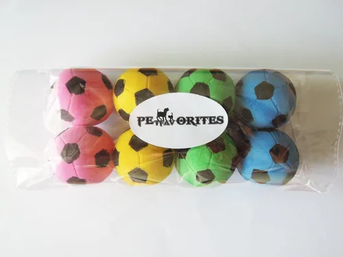 Vista 2 de Pelotas de fútbol de espuma para gatos - Paquete de 8