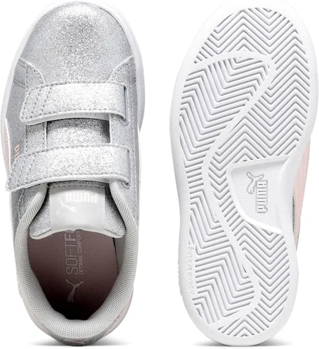 Vista 3 de PUMA Tenis unisex Smash 3.0 de cuero con velcro para niños
