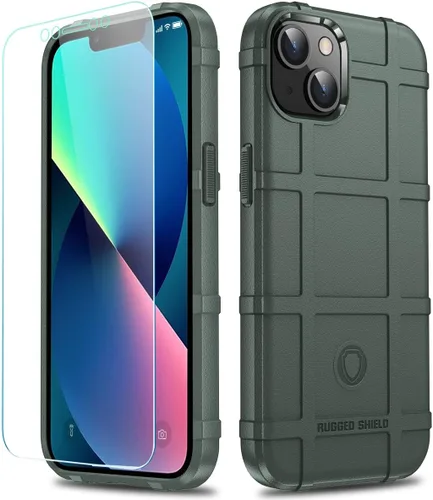 Vista 47 de Funda para iPhone 13, Rugged Shield 8 pies a prueba de caídas TPU Armadura gruesa Funda protectora táctica compatible con iPhone 13 (6.1 pulgadas)