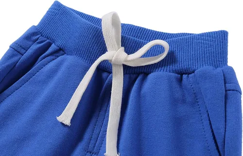 Vista 2 de Paquete de 2 pantalones cortos de algodón para correr para niñas y niños, pantalones cortos de playa