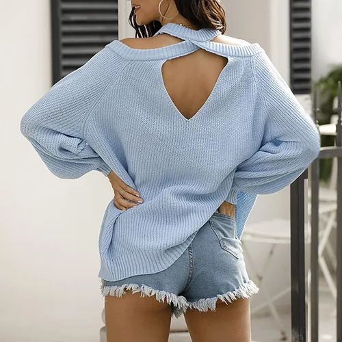 Vista 5 de ZPWSHI Sweaters for Women Fsahion 2023 Crew Neck Long Sleeve Fall Winter Knit Pullover Jumper Tops