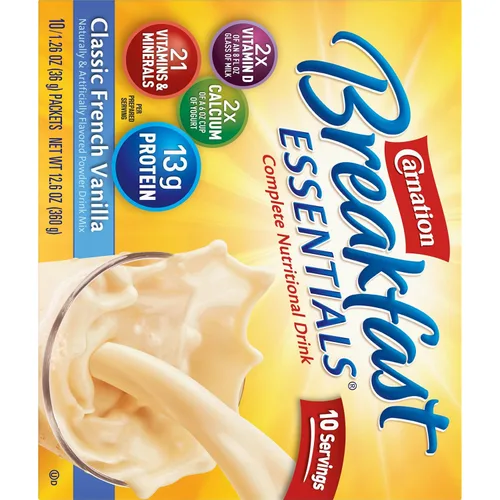 Vista 4 de Carnation Breakfast Essentials Instant Breakfast Classic French Vanilla 10ct 2