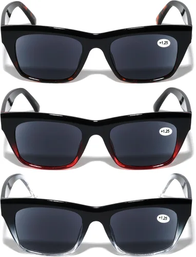 Vista 7 de Vision World - 3 pares de lentes de sol de lectura para mujer, totalmente ampliados (no bifocales)