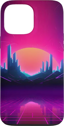 Vista 24 de Synthwave City Retrowave 80s Vaporwave Case for iPhone 17