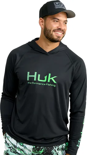 Vista 18 de HUK - Sudadera con capucha de manga larga ventilada para hombre, camiseta de pesca con capucha Academia Naval