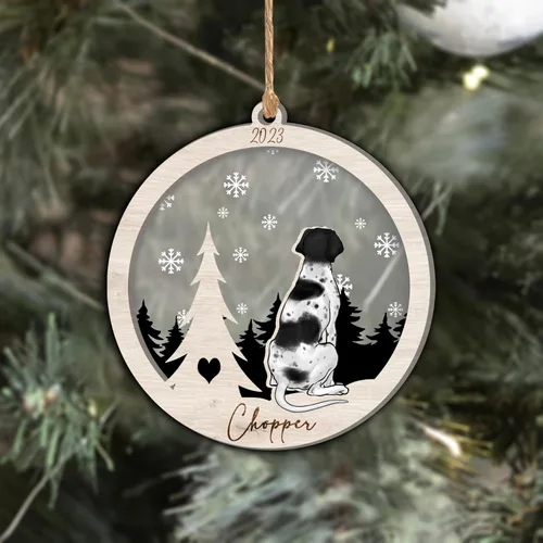 Vista 79 de Nazenti Adorno de Navidad conmemorativo personalizado, regalo personalizado de recuerdo de perro, condolencias por pérdida de mascotas, sabueso