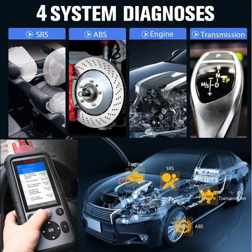 Vista 4 de Autel MaxiDiag MD806 Escáner OBD2, ABS SRS Motor Transmisión 4 Sistemas Herramienta de Diagnóstico, 7 Servicios Especiales como MD808 Pro, Reinicio