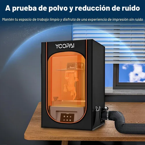 Vista 5 de Cubierta de resina para impresora 3D con ventilación, cubierta de tienda ventilada para impresora 3D, elimina olores, a prueba de polvo, aísla