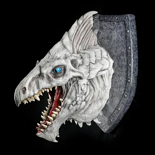 Vista 7 de WizKids D&D Réplicas de los Realms: Placa de Trofeo Dragón Blanco Calabozos y Dragones