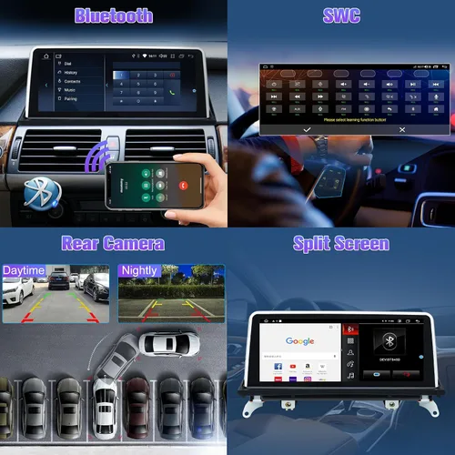 Vista 4 de Estéreo para E70 E71: 64G Estéreo de coche con Bluetooth Apple Carplay para BMW E70 E71 CCC 2007-2010, pantalla táctil del mercado de accesorios