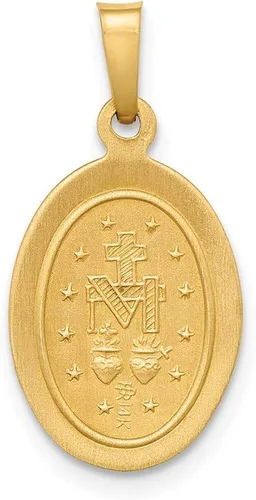 Vista 4 de Colgante de oro amarillo de 14 quilates pulido y satinado milagroso, Metal