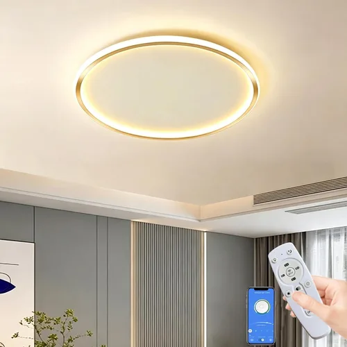 Vista 12 de Moderna lámpara LED de techo, regulable, montaje empotrado, color Blanco