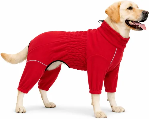 Vista 35 de Lovelonglong Abrigo cálido para perro, chaqueta resistente al viento para perros pequeños, medianos y grandes, abrigo de invierno de forro polar