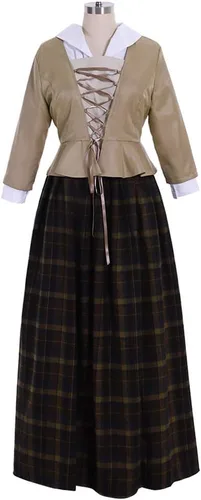 Vista 2 de Fortunehouse Vestido de cosplay de Claire Fraser de las Tierras Altas escocesas para mujer de Outlander