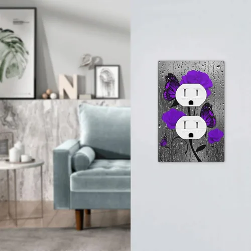 Vista 825 de Placa de Interruptor de Luz Azul de 1 Gang, Placa de Pared Decorativa de Palanca Individual, Cubierta de Placa de Pared de Palanca, Placa Frontal