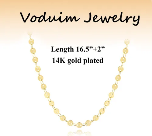Vista 5 de Collar de oro para mujer, gargantilla chapada en oro de 14 quilates, delicados collares en capas, collar de plata para mujer, chapado en oro blanco