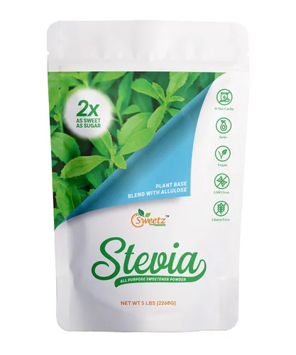 Vista 11 de Alulosa - Edulcorante multiusos de mezcla de stevia - 1 dulzura de azúcar; porciones totales 567; edulcorante cero calorías, sustituto sin azúcar