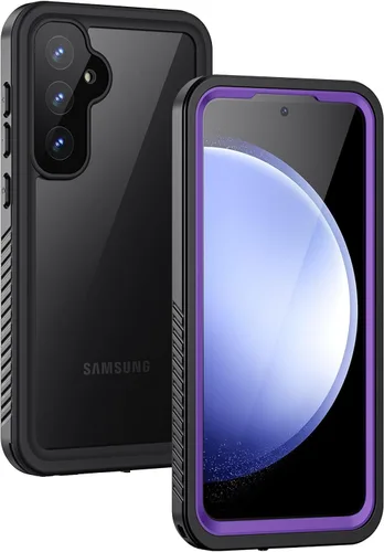 Vista 11 de Lanhiem Funda para Samsung Galaxy S24 FE, IP68 impermeable a prueba de polvo con protector de pantalla integrado, funda protectora de cuerpo Negro