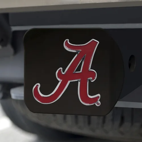 Vista 2 de FANMATS 22635 Alabama Crimson Tide - Cubierta de enganche de metal, color 3D, color negro