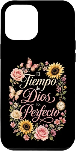 Vista 30 de Fe Cristiana El Tiempo De Dios ES Perfecto Floral Wreath Case for iPhone 16