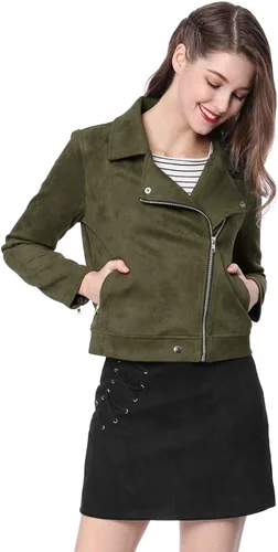 Vista 3 de Allegra K Chaqueta Moto Mujer