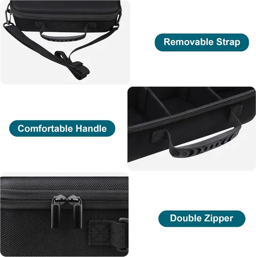Vista 6 de Canboc Funda de transporte para cámara Sony Alpha ZV-E10/ZVE10 II/ZV-E1/7 IV/ 7R V/ 6700/ a6400/ Canon EOS Rebel T7/R50/R50 V sin espejo, bolsa