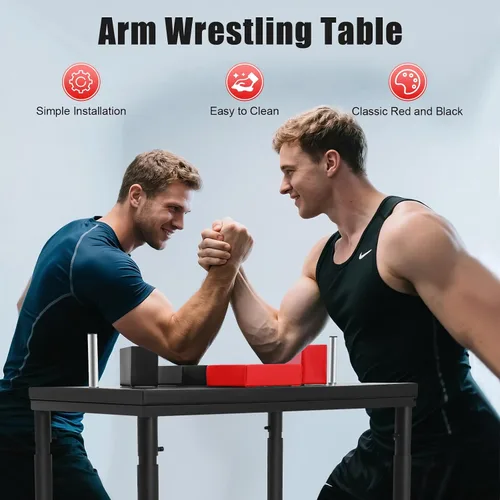 Vista 4 de Mesa profesional de lucha de brazos de 2204.62 libras, equipo de entrenamiento de lucha de brazos de hierro, mesa de entrenamiento de competencia