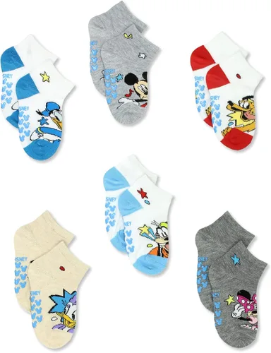 Vista 3 de Mickey Mouse Minnie Pluto Donald Duck - Calcetines para niños pequeños, paquete de 6
