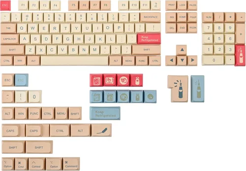 Vista 36 de Fogruaden Juego de teclas PBT, teclas personalizadas de perfil cereza para teclas de teclado mecánico (9009)