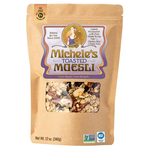 Vista 7 de Michele's Granola Granola Mantequilla de Almendra, bolsa de 12 onzas Sin gluten, vegano, hecho con avena orgánica de grano entero, sin OMG