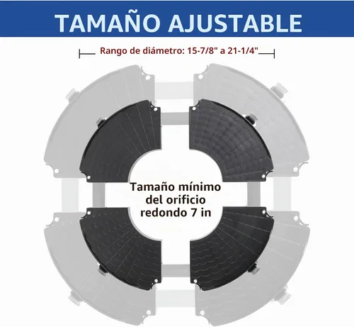 Vista 4 de W B D WEIBIDA Soporte para plantas con ruedas, resistente, base ajustable de rodillo para macetas de 15 a 21 pulgadas, organizador de macetas Negro