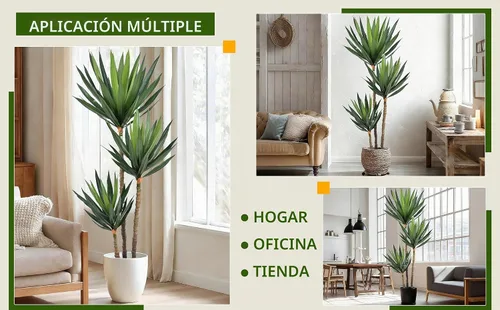 Vista 6 de Árbol de agave artificial de 5 pies con protección UV, 88 hojas