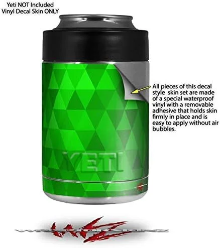 Vista 2 de Triángulo verde mosaico – Calcomanía estilo adhesivo para Yeti Rambler Colster y RTIC Can (refrigerador no incluido)