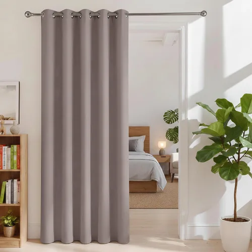 Vista 33 de BONZER Separadores de cortinas negras, cortinas opacas portátiles, panel de tratamiento de ventana de privacidad, cortinas con aislamiento térmico