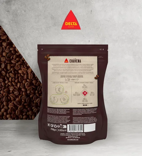 Vista 2 de Delta Granos de café enteros Robusta y Arábica tostados 8.82 oz