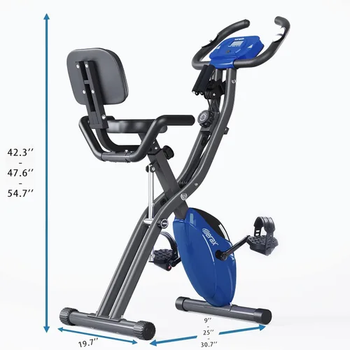Vista 3 de Merax Bicicleta de entrenamiento para el hogar: bicicleta estática reclinada 2 en 1 y posiciones verticales de bicicleta de ciclismo