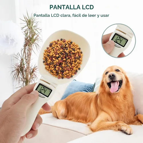 Vista 3 de Cuchara medidora digital simple 4 en 1 unidad, 28.22 oz/0.04 oz de alta precisión, pantalla LED, mango extraíble, ideal para alimentos de mascotas