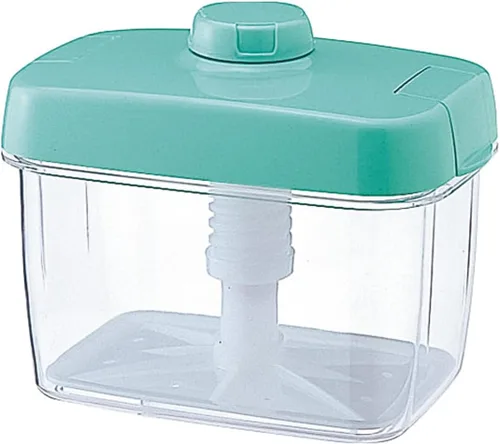 Vista 11 de Tsukemono - Contenedor rectangular para hacer pepinillos instantáneos, fabricado en Japón, sin BPA (azul 0.8 L)