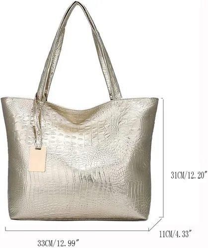 Vista 7 de Bolsos de mano para mujer, bolso de hombro de cuero a la moda, impermeable, bolso de mano con asa superior