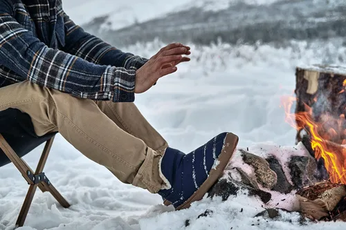 Vista 4 de Dearfoams Botín deportivo Bryant de nailon con espuma viscoelástica para hombre