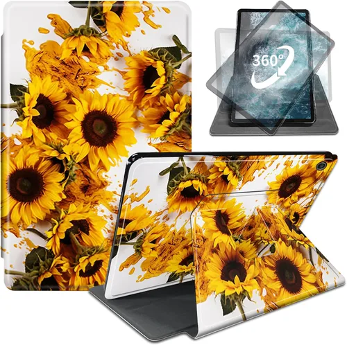 Vista 9 de Funda para iPad de 10.2 / iPad de 9ª generación 2021/iPad de 8ª generación 2020/iPad de 7ª generación 2019, rotación de 360 grados + encendido