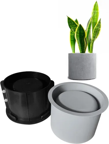 Vista 8 de Molde de silicona para plantador de cara de cabeza, multicara, molde de maceta de 8 pulgadas Interior/exterior, con forma de múltiples caras