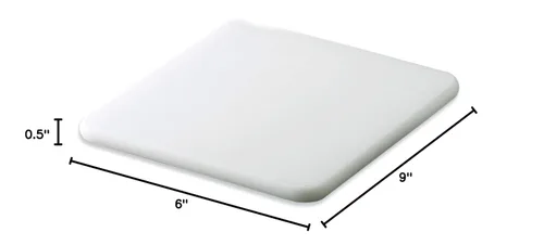 Vista 5 de San Jamar Tabla de cortar, 6x9, blanco