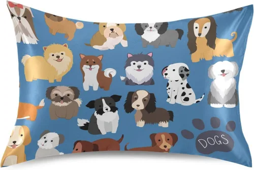 Vista 44 de Fundas de almohada de seda con estampado negro de camión monstruo para cabello y piel, suave, transpirable, suave, refrescante, funda de almohada