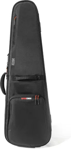 Vista 30 de Gator Cases ICON Series Premium - Bolsa de concierto resistente a la intemperie para guitarras de estilo semihueco; con tiradores de cremallera