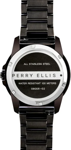 Vista 4 de Perry Ellis Reloj de hombre resistente al agua Decagon Reloj luminoso de cuarzo con correa de acero inoxidable