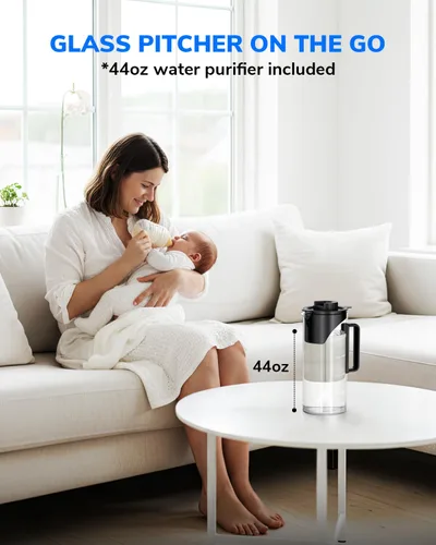 Vista 7 de Ecoviva Mate 3 - Filtro de agua de ósmosis inversa para encimera, sistema de filtración de agua de ósmosis inversa de 8 etapas con jarra de agua